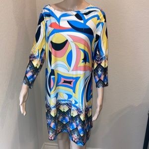 Nwot Isle by Melis Kazan abstract print dress